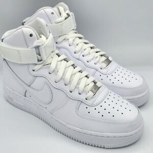 Nike Air Force 1 High Triple White Sneakers